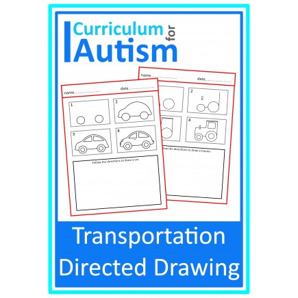 Transportation Directed Drawing Worksheets